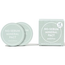 이니스프리 노세범 미네랄 팩트 더블 2p 세트, 혼합색상, 1세트