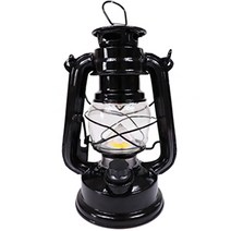 라이프란스 LED 레트로 감성 캠핑랜턴 중형 19cm, 블랙, 대형(24cm)
