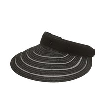 헤지스골프 H VOYAGE 메쉬믹스 와이드 선캡, 블랙