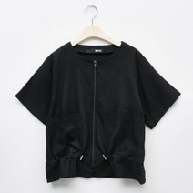 비엔엑스 여성용 린넨 투포켓 데일리 반팔 자켓 BU1JK018L0