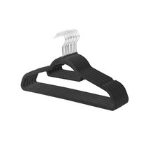 컬러 벨벳 옷걸이 42 x 23 cm, 10개, 42 블랙