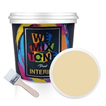 WEMIXTONE 내부용 INTERIOR 수성 페인트 1L + 붓, WMT0483P01(페인트), 랜덤발송(붓)