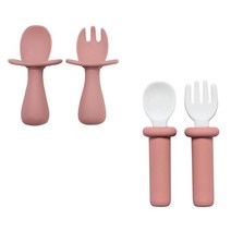 랄라비 아이주도 초기   중후기 스푼 포크 세트, 1세트, Red