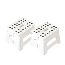 가쯔 다용도 콤팩트 스툴 접이식 의자 S 2p, 화이트