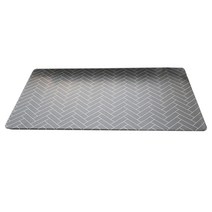 충무몰 모던헤링본 양면쿠션 거실놀이매트, 화이트 + 그레이