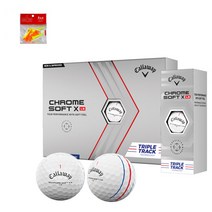 캘러웨이 크롬소프트 X LS 22 트리플트랙 골프공 4피스 12p + 마야볼마커, 화이트(골프공), 1세트