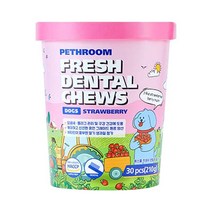 페스룸 강아지 프레쉬 덴탈츄 딸기 7g x 30p, 1개, 딸기맛