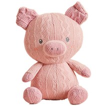 조이멀티 뜨개 동물 유아 애착인형, 돼지