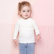 밀크마일 여아용 힛밀크 프릴넥 중골지 티셔츠
