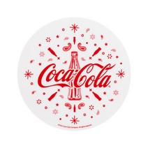 로이체 코카콜라 PVC 원형 마우스패드, 반다나 화이트, 1개