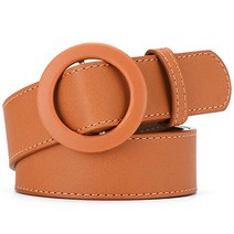 오티온 여성용 무지 캐주얼 가죽 벨트