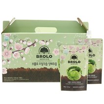 브롤로 꼬샤꼬샤 리얼착즙 양배추즙 스탠딩 파우치 타입 50p, 4500ml, 1박스