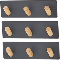 벨로비 다용도 자석 후크, 블랙, 3개