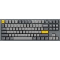 키크론 Q3 노브 청축 알루미늄 커스텀 기계식 키보드, Q3 N2, 스페이스 그레이, 텐키리스