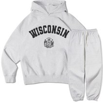 이지스튜디오 위스콘신 더블 코튼 후드 + 팬츠 오버핏 세트