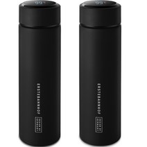 에스테반호프 온도계 스마트텀블러 2p, 리치 블랙, 리치 블랙, 500ml