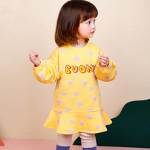 몰리멜리 아동용 퐁퐁벌룬 기모 원피스