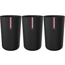 파리지앵 오픈형 휴지통 원형 20L, 블랙, 3개