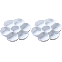 다사바바 아크릴 팔레트 흰색, 7칸, 2개