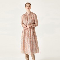 닥스여성 HAUTE COUNTRY 오렌지 플라워 긴팔원피스 DLDR2D901