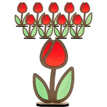 민화샵 썬캐쳐 만들기세트 튤립, 빨강, 노랑, 파랑, 초록(셀로판지), 10세트