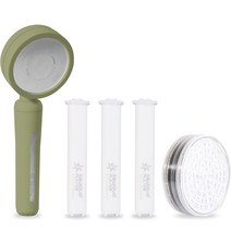 아쿠아듀오 블라썸 샤워기(올리브) + PLA 필터 3p + 2차 ACF헤드 필터 세트, 1세트