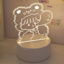 쿼르디 LED 아크릴 3D 무드등 USB형, 소녀