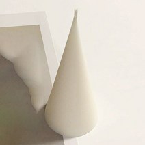 F5NATURE 크리스마스캔들 오브제 원뿔캔들 베이, 화이트