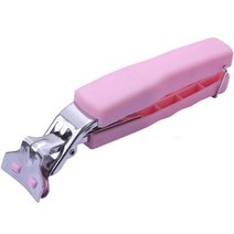 굿프랩 그릇 냄비 집게 일자형 그립 핑크, 1개