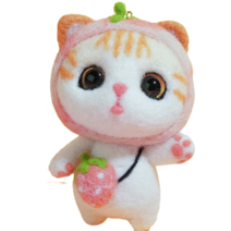 후니마켓 DIY 펠트 세트 고양이 47핑크 가방용, 혼합색상, 1세트