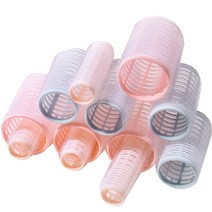 닐로 열전도 앞머리 헤어롤, 12개, 블루, 핑크