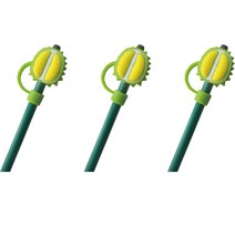 오달라 모아컵 디자인 실리콘 캐릭터 빨대 뚜껑 마개 캡 스토퍼, 3개, 그린키위