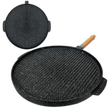 퀸센스 캠핑용 양면 그릴팬, 32cm, 1개