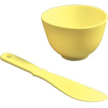 지앤비 실리콘 팩볼 왁싱 스파츌라 고무볼 세트 옐로우, 1세트