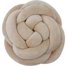 알로데 로즈플라워 매듭 베개 자이언트 얀 쿠션, 17 베이지