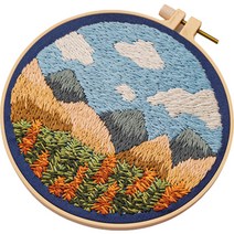 위즈앤위즈 누구나 DIY 프랑스자수 패키지 20cm, 산들녁 07, 1세트