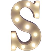 쿼르디 LED 숫자 이니셜 알파벳 무드등, S