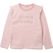 페리미츠 여아용 날개 스트라이프 티셔츠 P2311T153