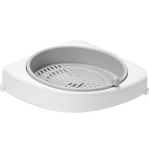 마이데일리 다용도 회전 코너 선반 정리대, 화이트, 1개