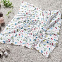 오즈맘 밤부 거즈 대나무 목욕수건 타요친구들, 혼합색상, 2개