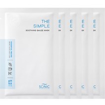 싸이닉 더 심플 수딩 거즈 마스크팩 25ml, 1개입, 5개