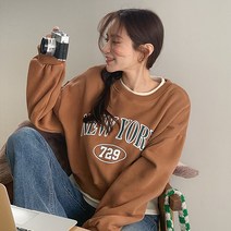제이스타일 벨디센 기모 크롭 맨투맨