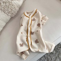 쥬비코 강아지 허니베어 파자마 올인원, 아이보리