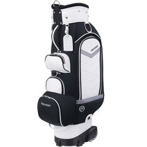 마루망 여성용 2W 골프 휠 캐디백, BLACK + WHITE