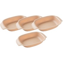 아띠홈 올더플레이트 파스타볼 직사각, 베이지, 4개