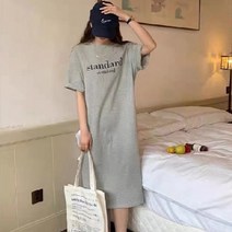 여성용 유니크스퀘어 스탠다드 사이드슬릿 원피스