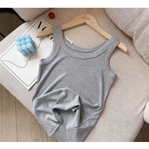 여성용 난달 슬림핏 모달 골지 민소매