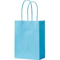 마켓감성 미니 크래프트 캔디 컬러 종이 봉투, 하늘색