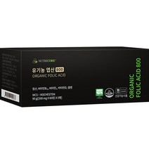 뉴트리코어 유기농 WCS 엽산 800 NOCHESTEM 18g, 60정, 5개, 60정