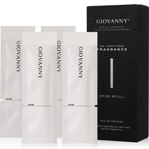 지오바니 차량용 스틱 디퓨저 하프타입 리필, 4개, 미스티 아쿠아